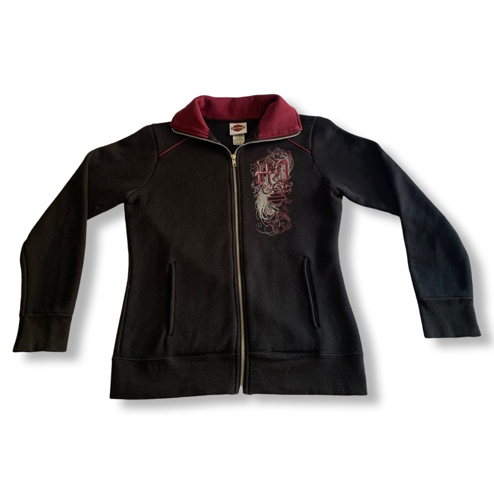 Harley-Davidson Women’s Vintage Zip Front Sweater - Medium - Picture 5 of 6
